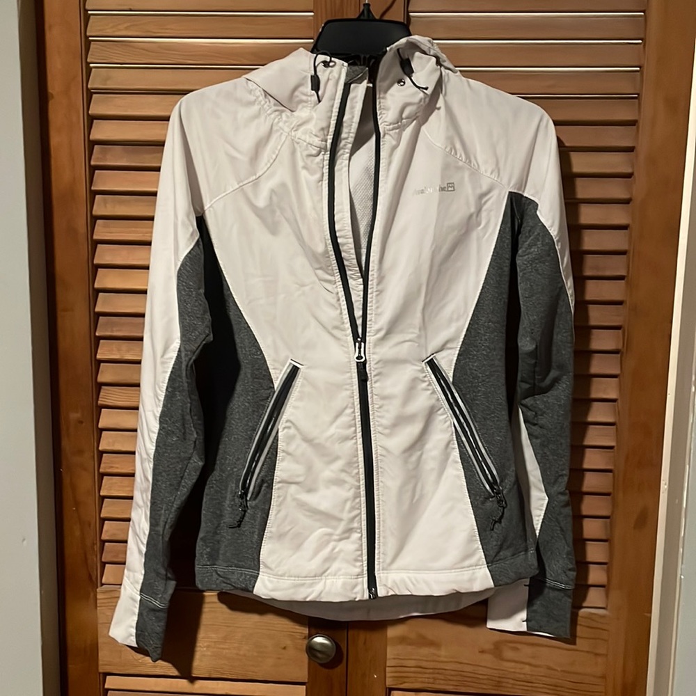 avalanche white and gray jacket, size S